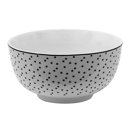 Soepkom Ø 14 cm 500 ml porselein wit zwart