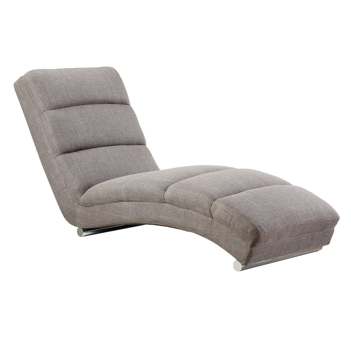 Chaise longue structuurstof grijs 170x60x82 cm
