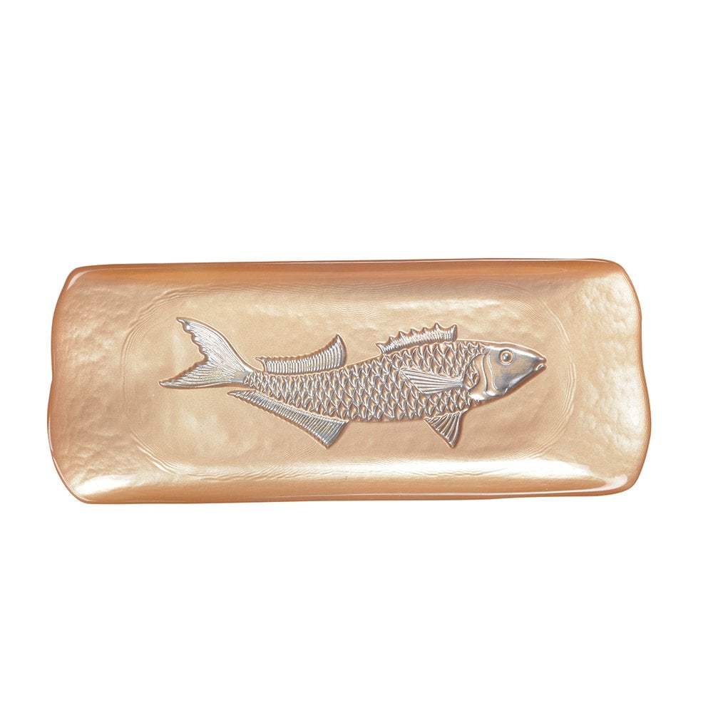 Karamelschaal 31x12.5 cm glas zilver
