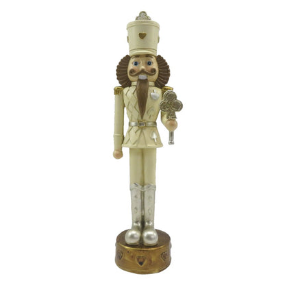 Notenkraker beeld 24 cm beige bruin kunststof
