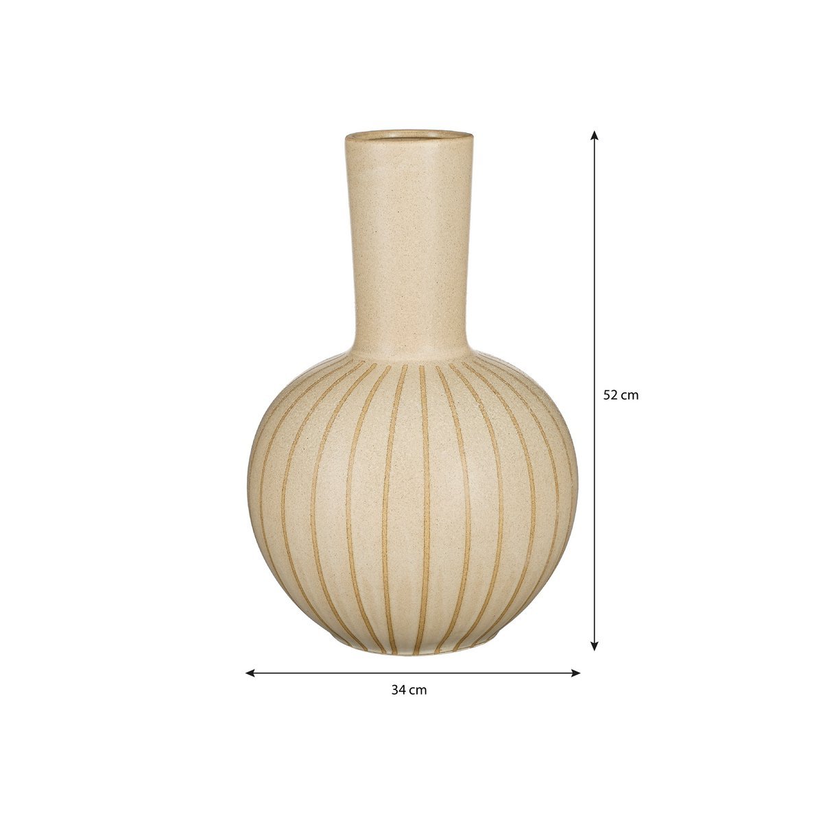 Vaas keramiek crème 52x34 cm