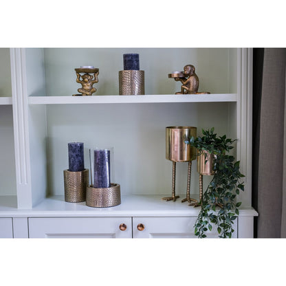 De Croco Kaarsenhouder Met Glas Schacht Messing M Stijlvol