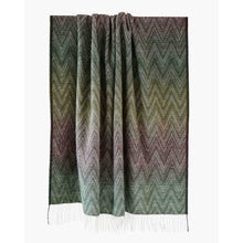Wollen deken 140x200 cm veelkleurig groen