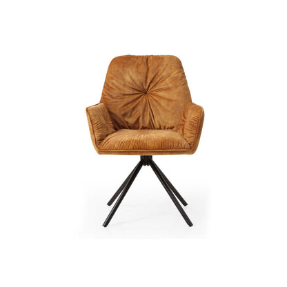 Fauteuil goud draaibaar fluweel