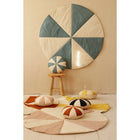 Round Patchwork Mat "Blue Candy"
