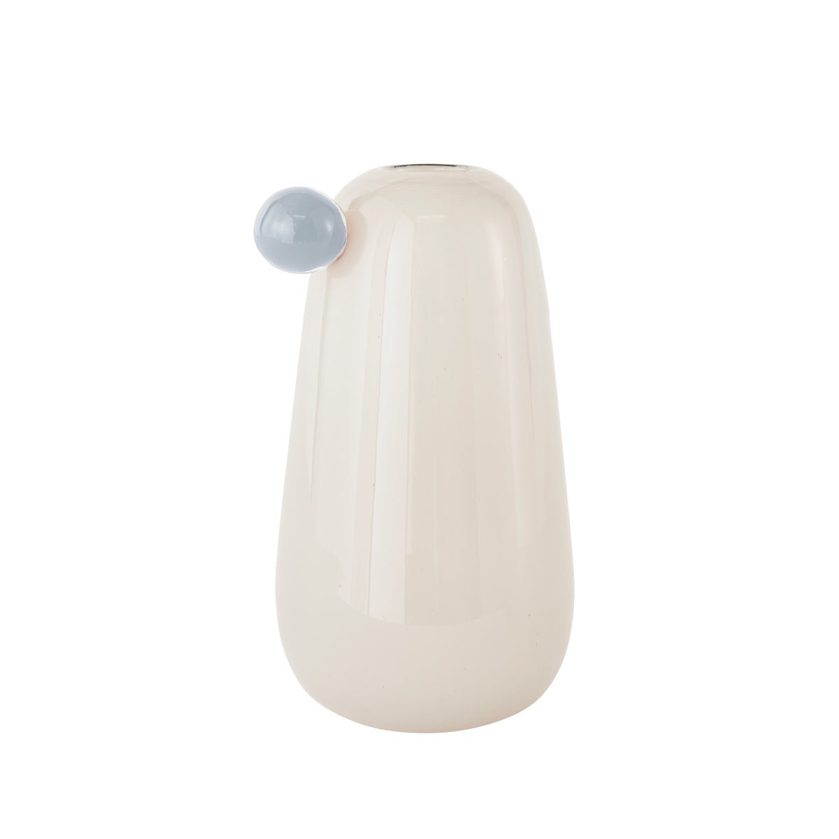 Vaas glas offwhite Ø20x34 cm