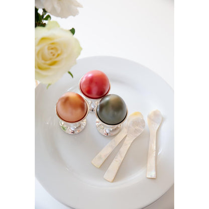 Kaviaarlepels set van 4 parelmoer 11 cm