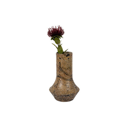 Vaas mozaïek marmer 20x31 cm bruin