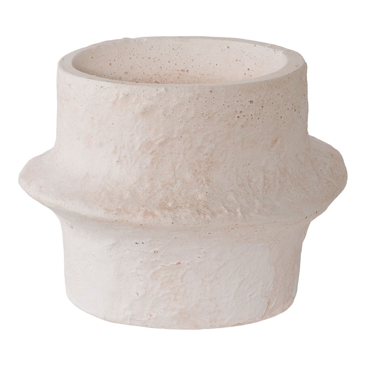 Kandelaar set 2 stuks wit keramiek cement