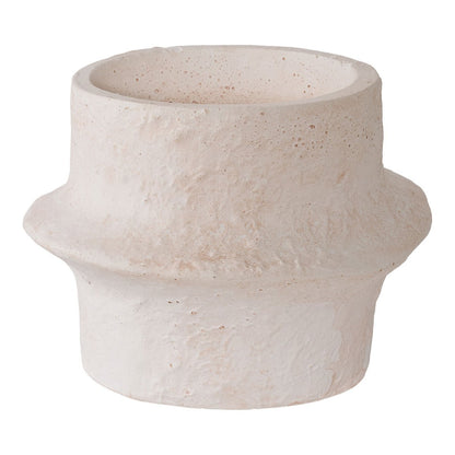 Kandelaar set 2 stuks wit keramiek cement