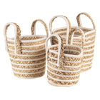 Opbergmand set van 3 Ø21x20 cm zeegras