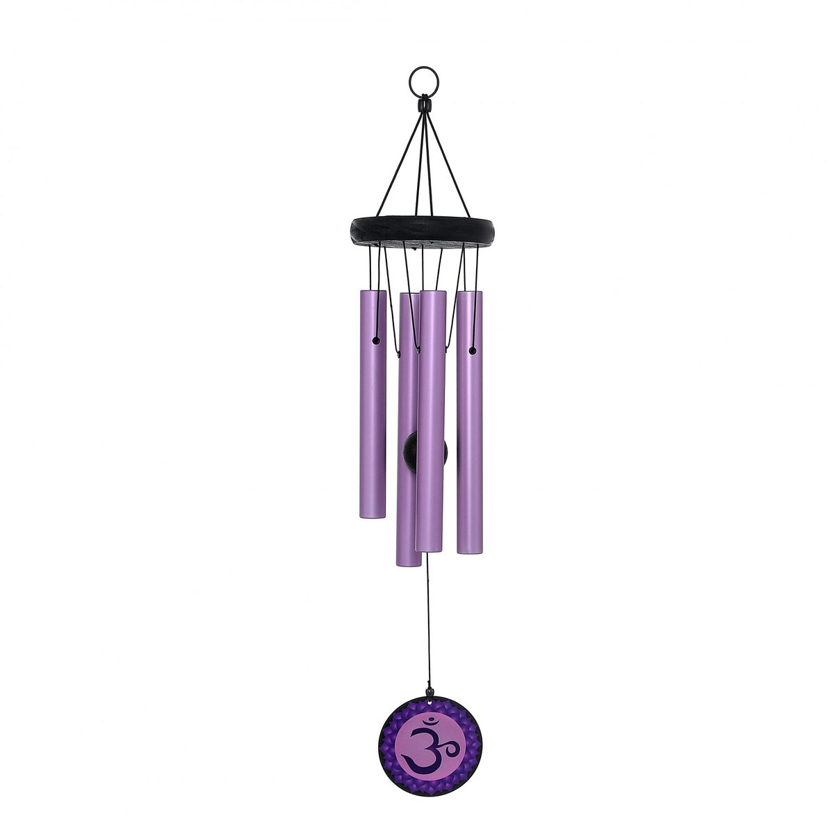 Windgong 60 cm paars aluminium hout