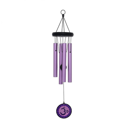 Windgong 60 cm paars aluminium hout