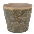 Bloempot Ø 12x10 cm Groen Keramiek