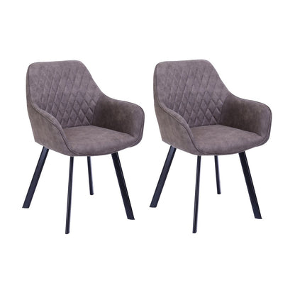 Fauteuils set 2 taupe microvezel