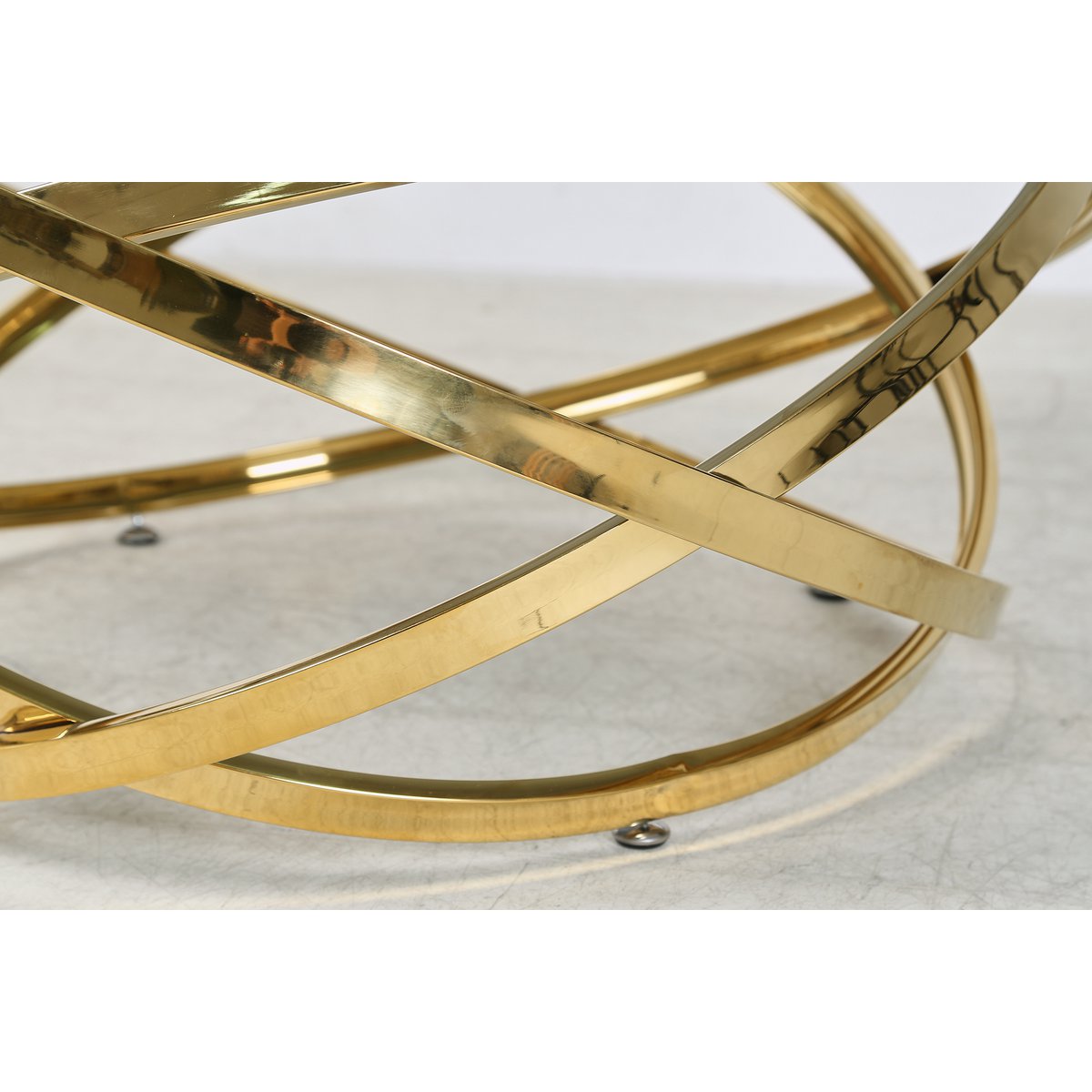 Salontafel Ø 80 cm goud grijs