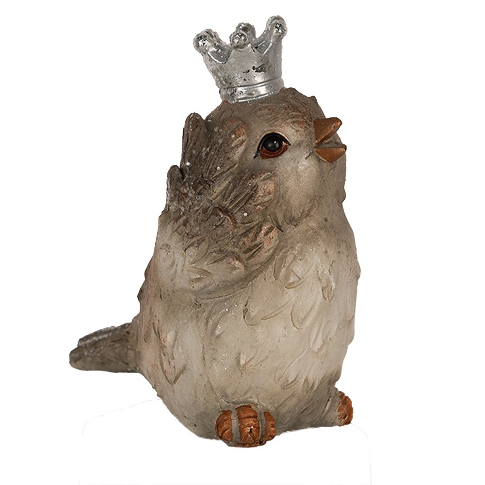 Decoratie Beeld Vogel 8 cm Beige Polyresin