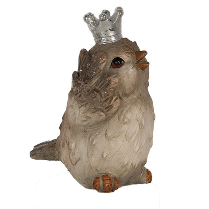 Decoratie Beeld Vogel 8 cm Beige Polyresin
