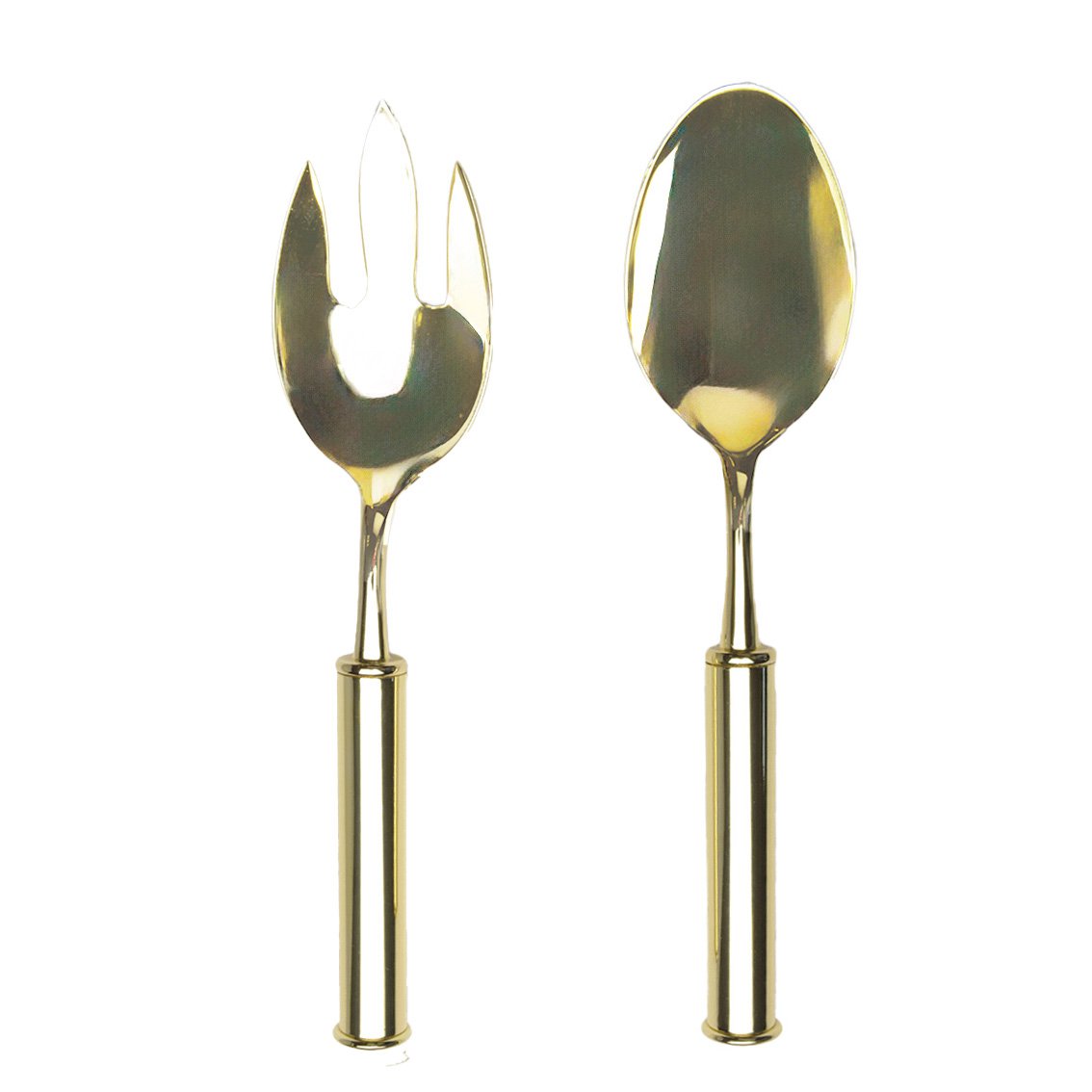 Salade bestekset metaal goud 25,5 cm
