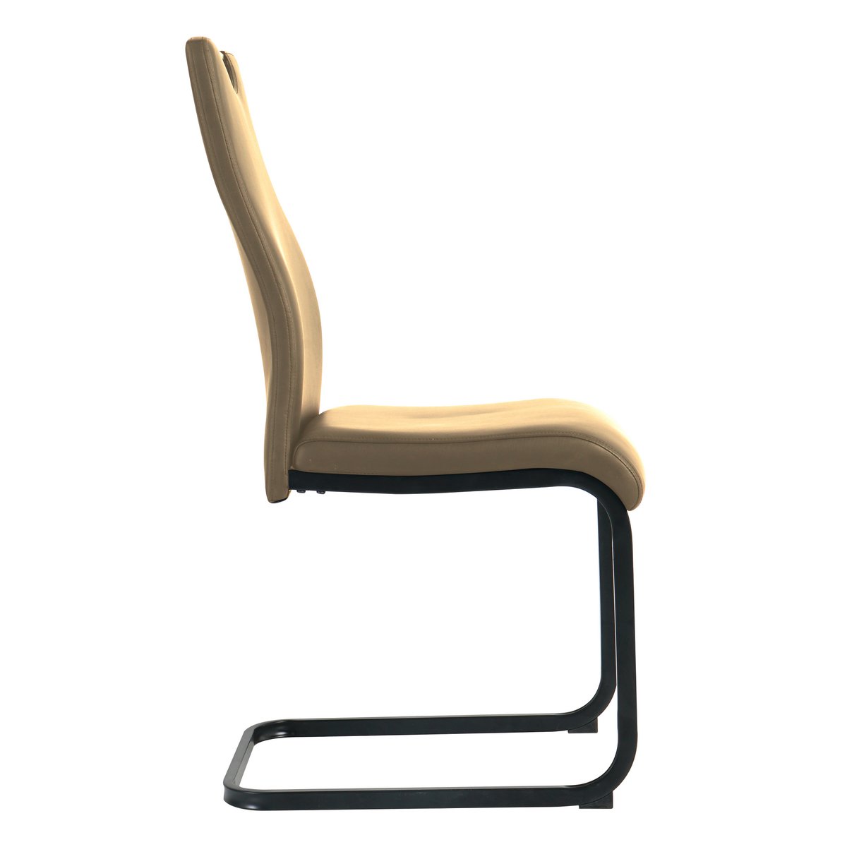 Sledestoelen set van 2 kunstleer zwart
