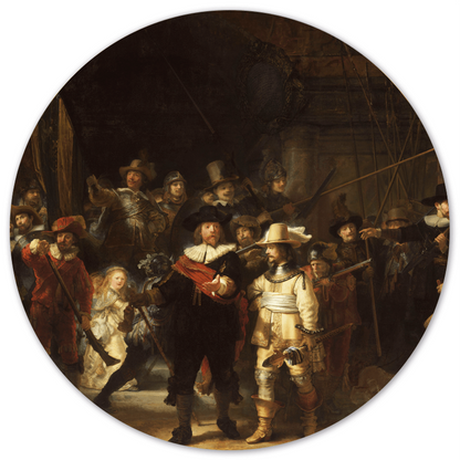 Muurcirkel De Nachtwacht Ø40 cm Dibond