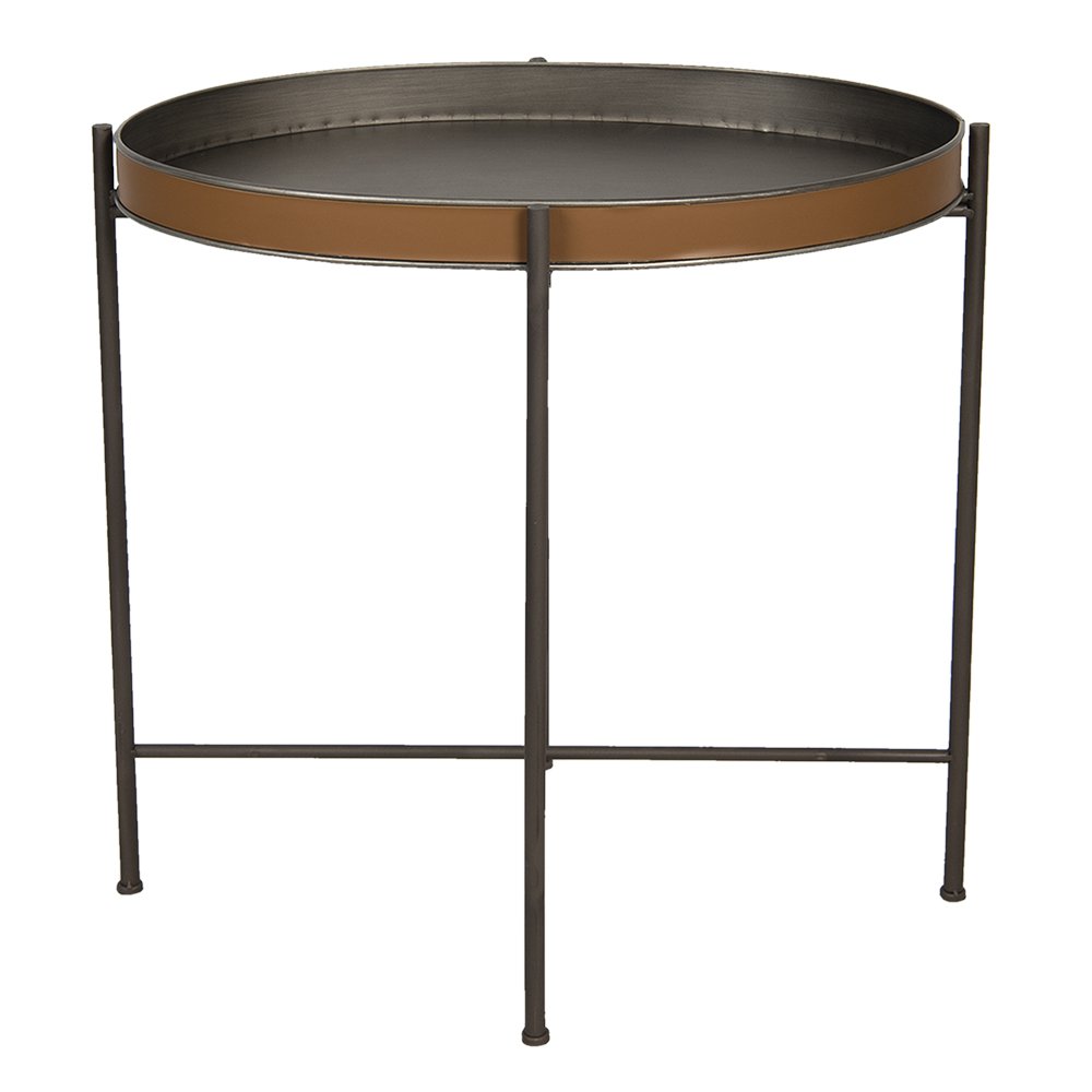 Side Table 69x47x66 cm Brown Iron