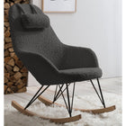 Rocking chair teddy fleece grey