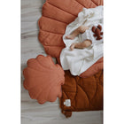 Linen scallop cushion 'Papaya'