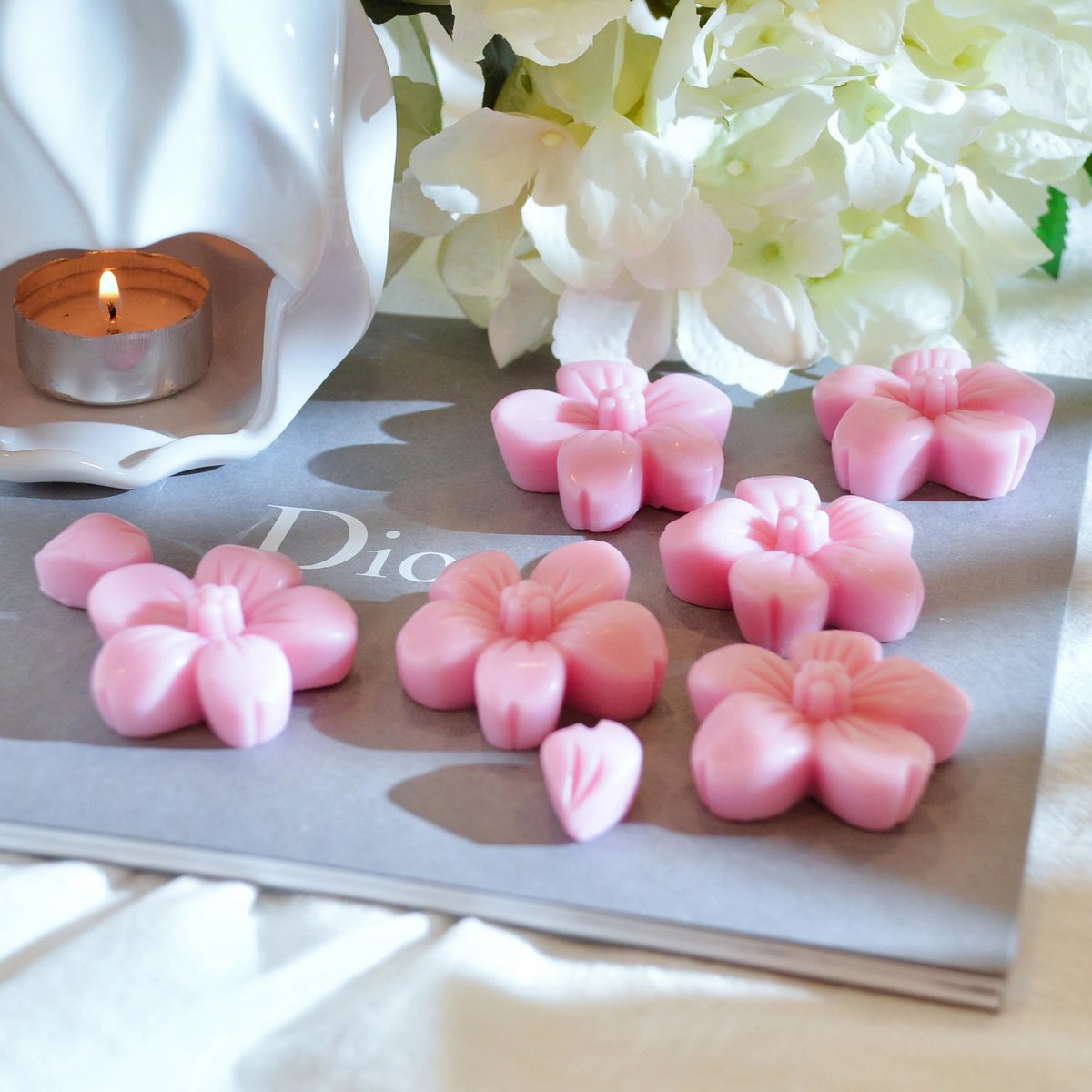 Waxmelts kersenbloesem 6 stuks koolzaadwas