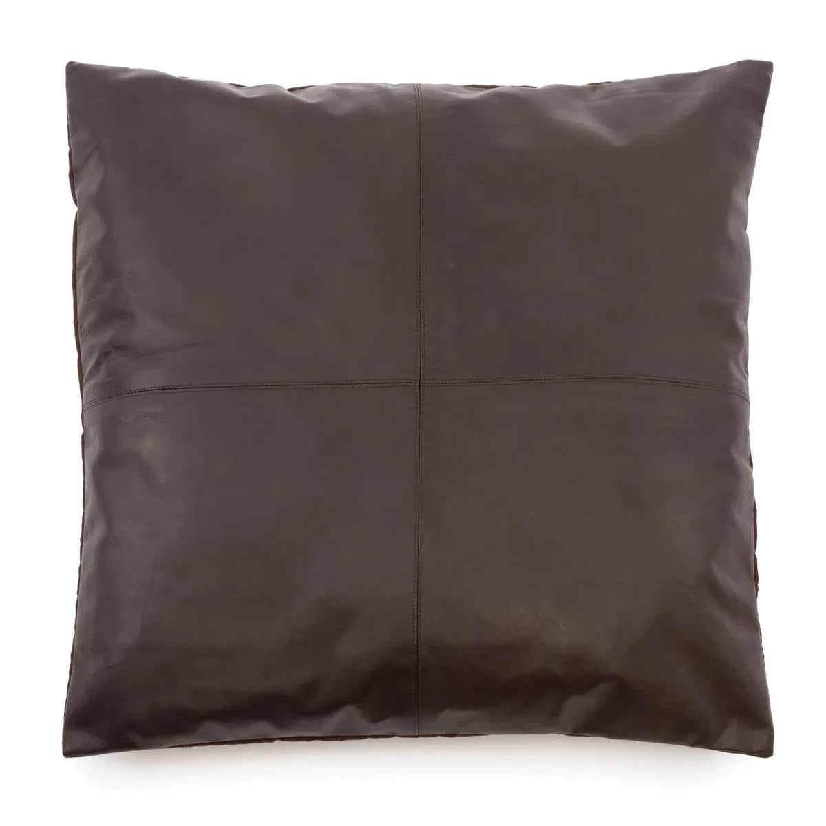 Kussenhoes leer 60x60 cm choco