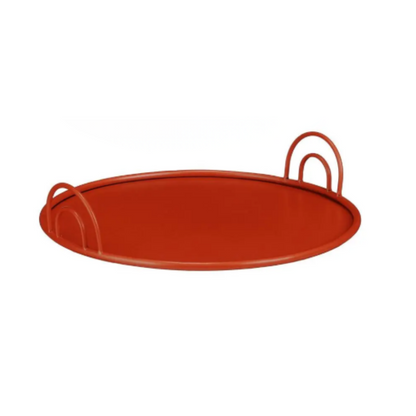 Dienblad set van 3 rood ijzer