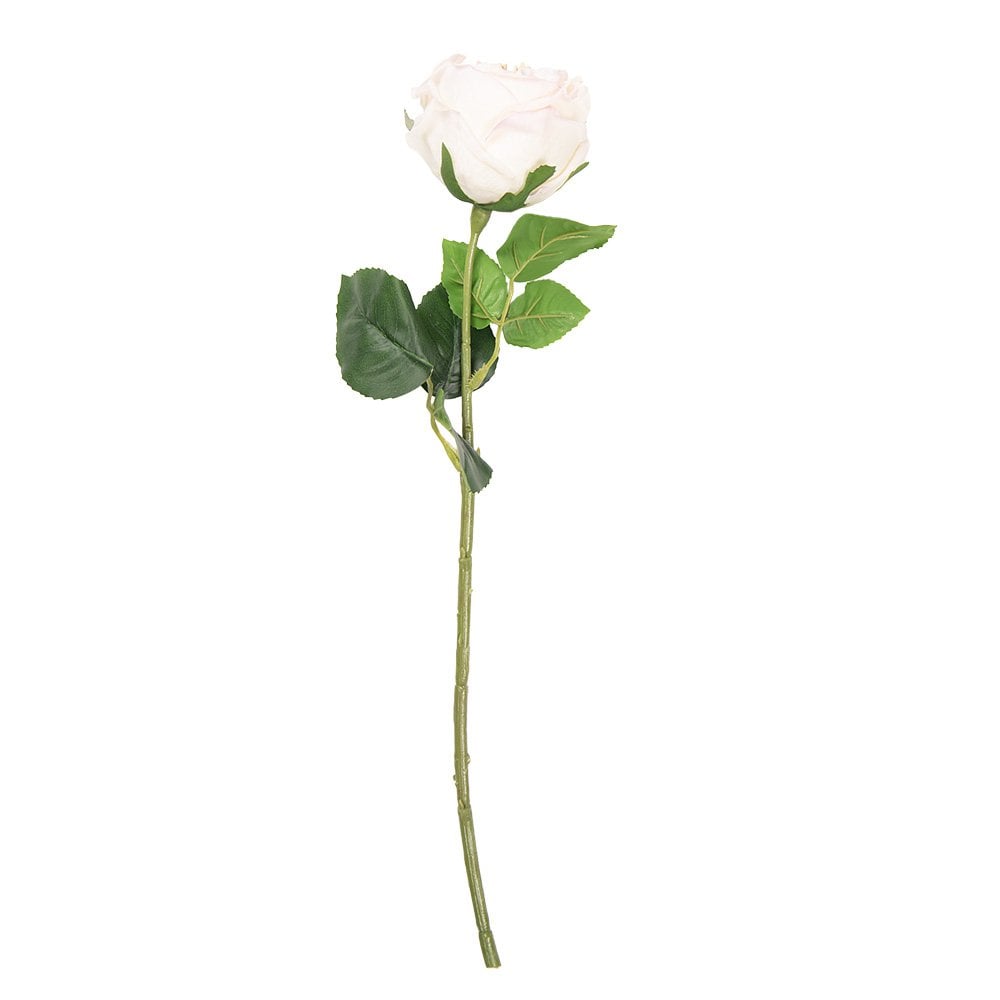Kunstbloem Roos 43 cm Wit Kunststof