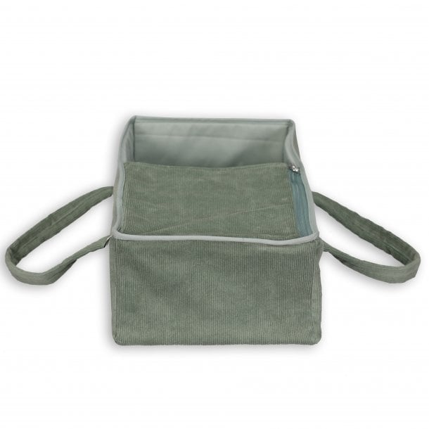 Poppenreiswieg mint corduroy 41x24x14 cm