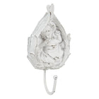 Wall Hook Leaf 8x5x17 cm White Plastic Coat Rack