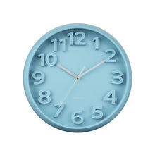 Wandklok 34 cm blauw plastic