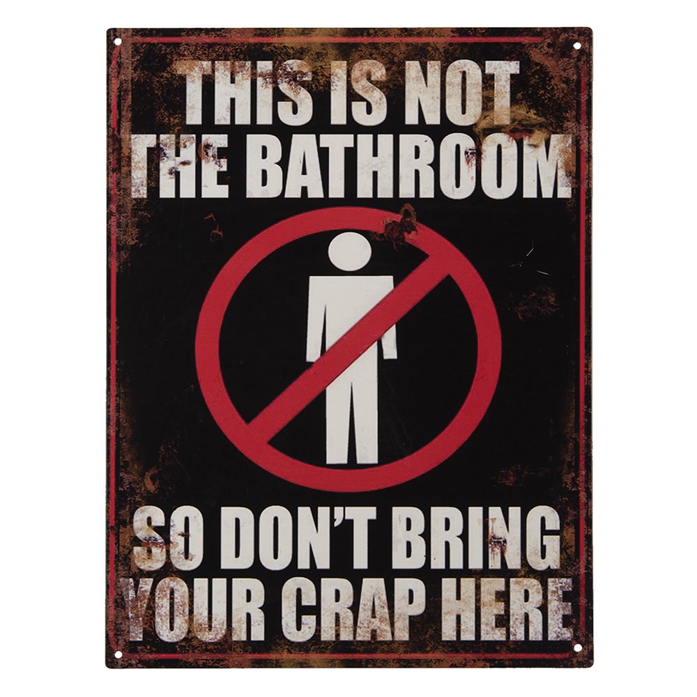 Text Sign 25x33 cm Black Iron Wall Sign