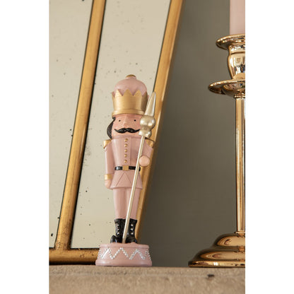 Christmas decoration Nutcracker 17 cm Pink Plastic