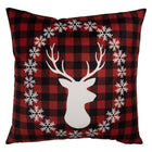 Kussenhoes 45x45 cm rood polyester hert