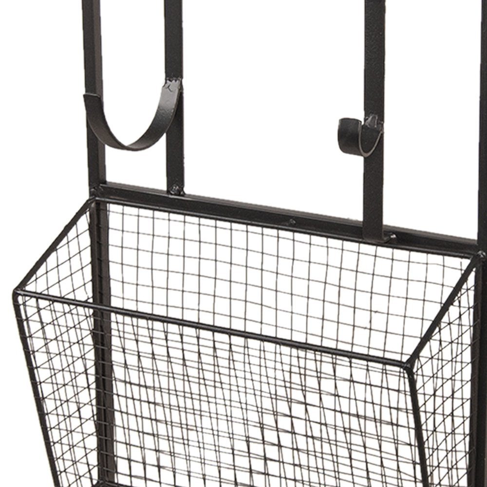 Wine Rack 32x12x82 cm Black Metal Wall Rack