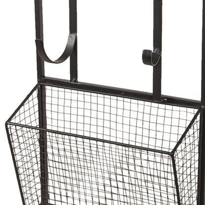 Wine Rack 32x12x82 cm Black Metal Wall Rack