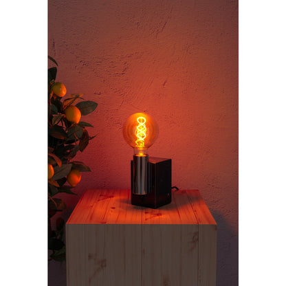 LED lamp Dilly E27 4W Ø 9,5 cm metaal glas barnsteen set van 3