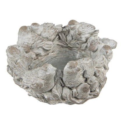 Bloempot Ø 27x12 cm Grijs Steen Plantenpot