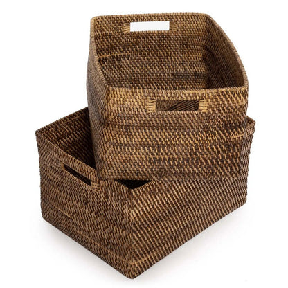 Tijdschriftenmand 50x30x40 cm natuurlijk bruin rattan