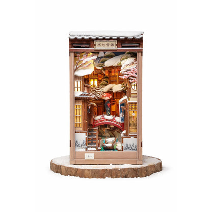 Booknook La Neige á Kyoto 19,5x12x22 cm berkenhout
