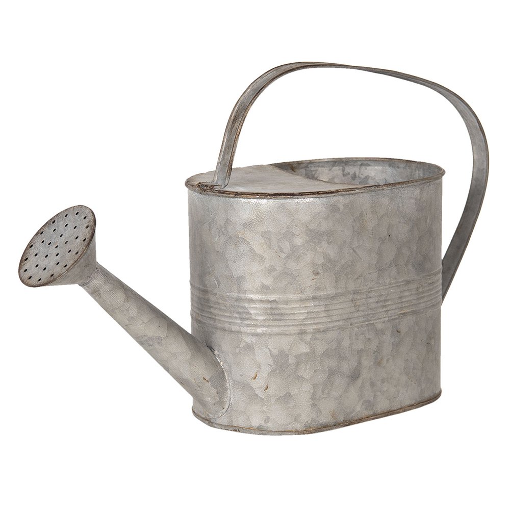 Decorative Watering Can 40x14x25 cm Grey Metal Plant Waterer