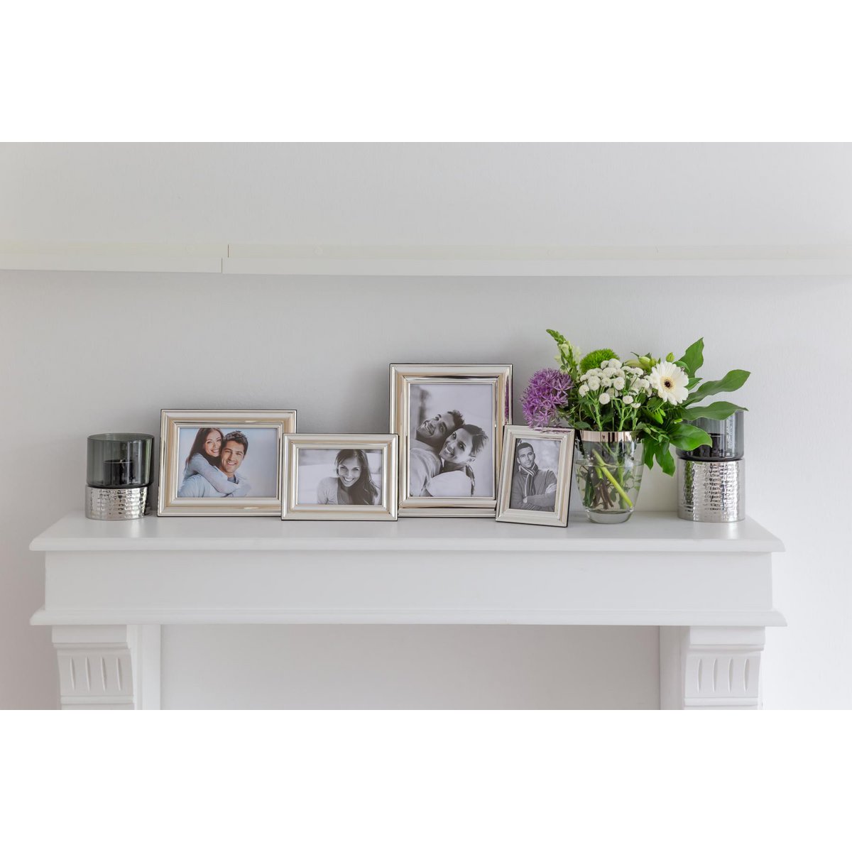 Fotolijst 10x15 cm verzilverd set van 2