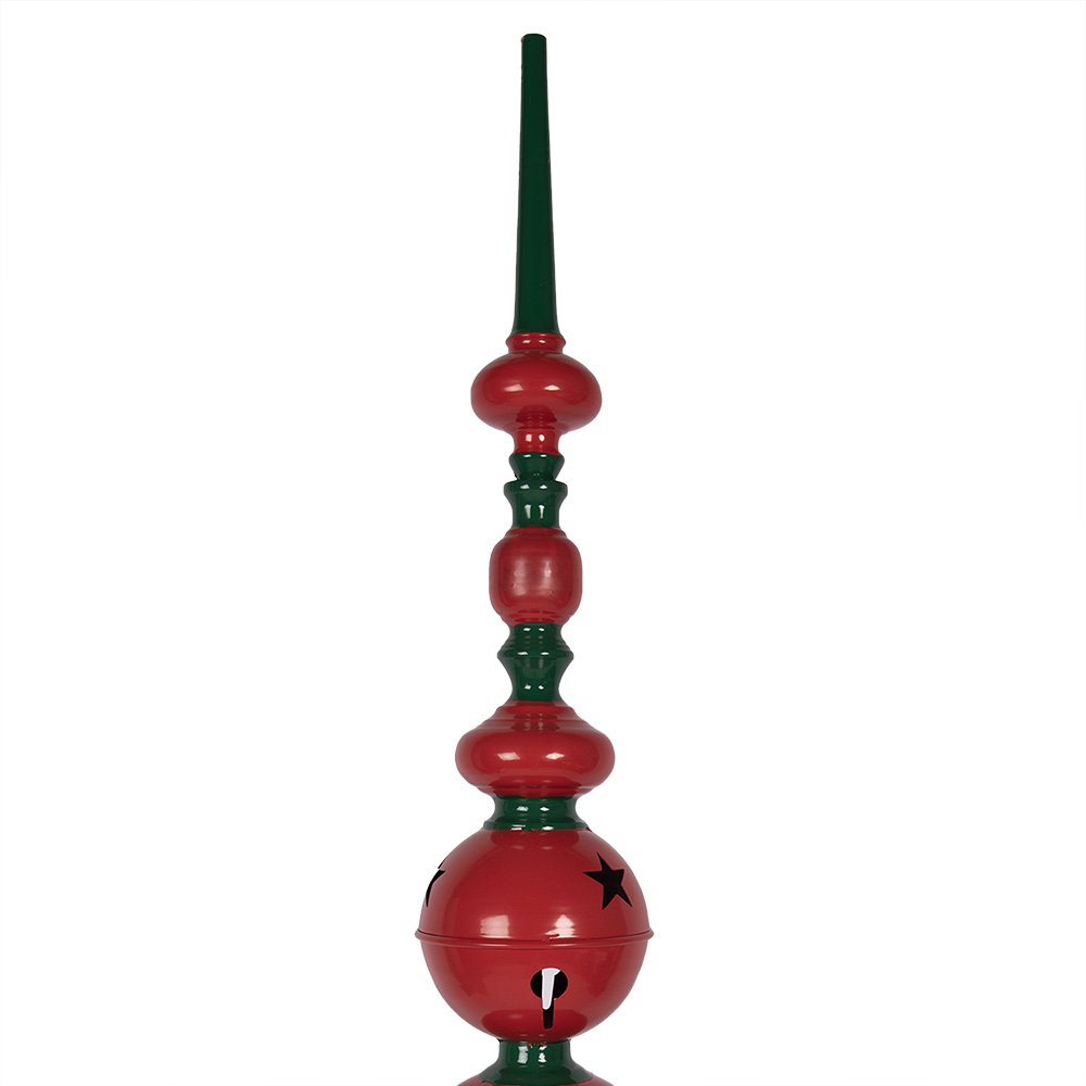 Kerstdecoratie beeld 31x193 cm metaal rood