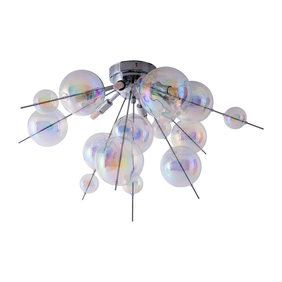 Plafondlamp Explosie Iris Metalen Glas G9 Versies Eetkamer
