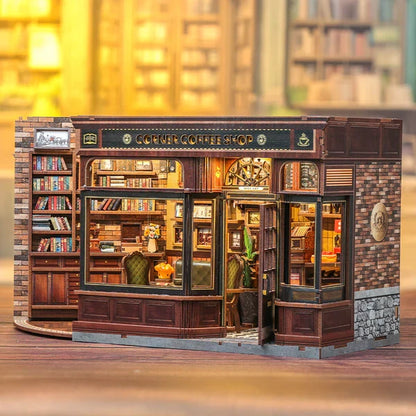 Doe-het-zelf huisje koffieshop 21x13x17 cm hout