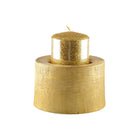 Kandelaar metaal goud 12,5x12,5x8,5 cm